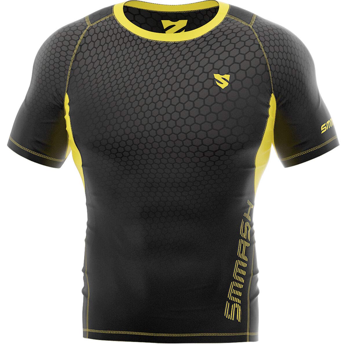 SMMASH Camiseta Técnica De Compresión De Manga Corta Hombre Deportiva Capa Base Ligera para Culturismo Correr