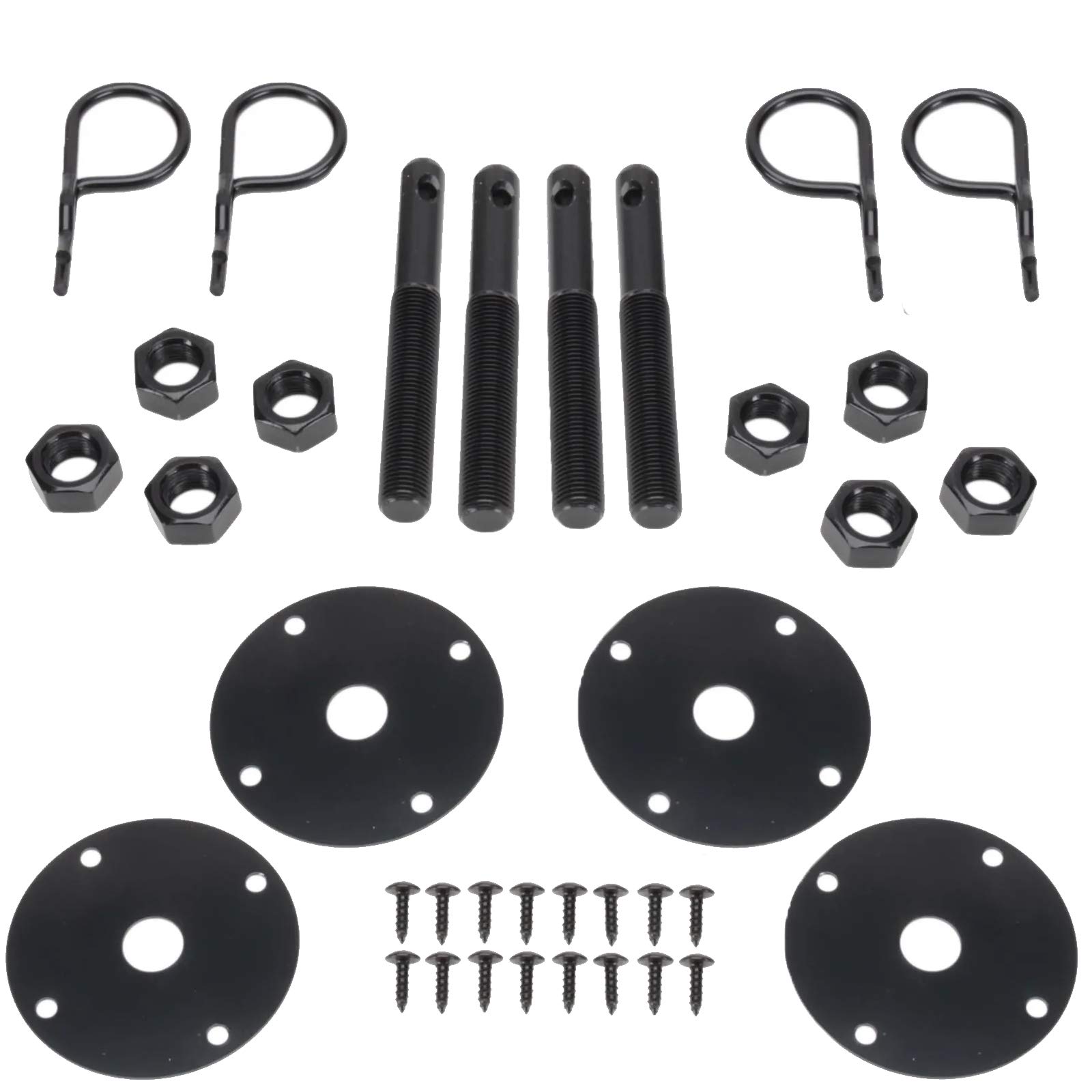 Black Hairpin Hood Pin Kit 2 PK