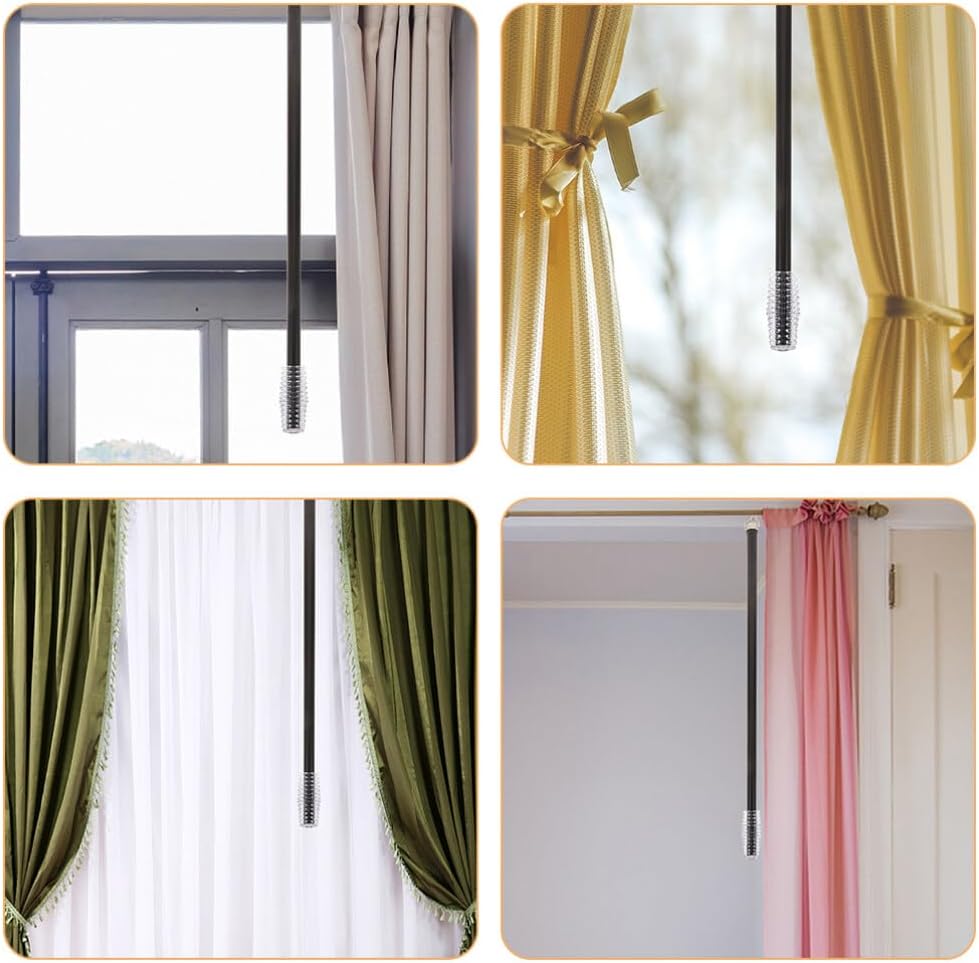 Vertical Blind Wand Window Blind Tilt Rod 60cm Tilt Wand Replacement with Hook and Grip s Replacement Control Stick Parts Accessory Black