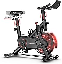 Sportstech Heimtrainer Fahrrad für zuhause, verstellbarer Magnetwiderstand, Indoor Speedbike, Ultraleise, Fitnessbike, LED Knob-Display, bis 120 kg, Kardiotraining, Tablet-Halter, App, SX175