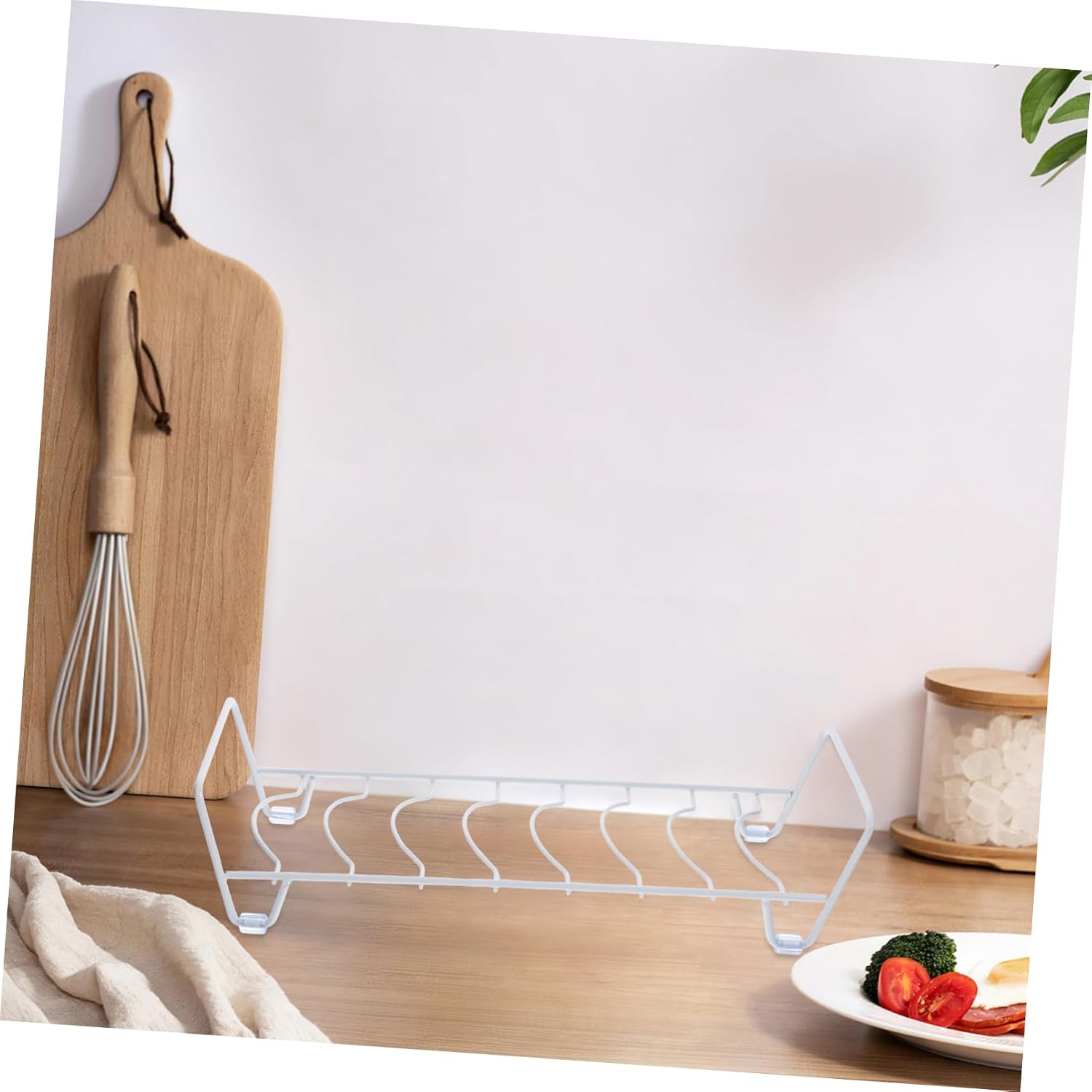 SECFOU Kitchen Dish Drying Rack Large Bowl Drainer and Plate Holder Space-Saving Design for Kitchen Countertop Easy to Clean and Organize White Finish