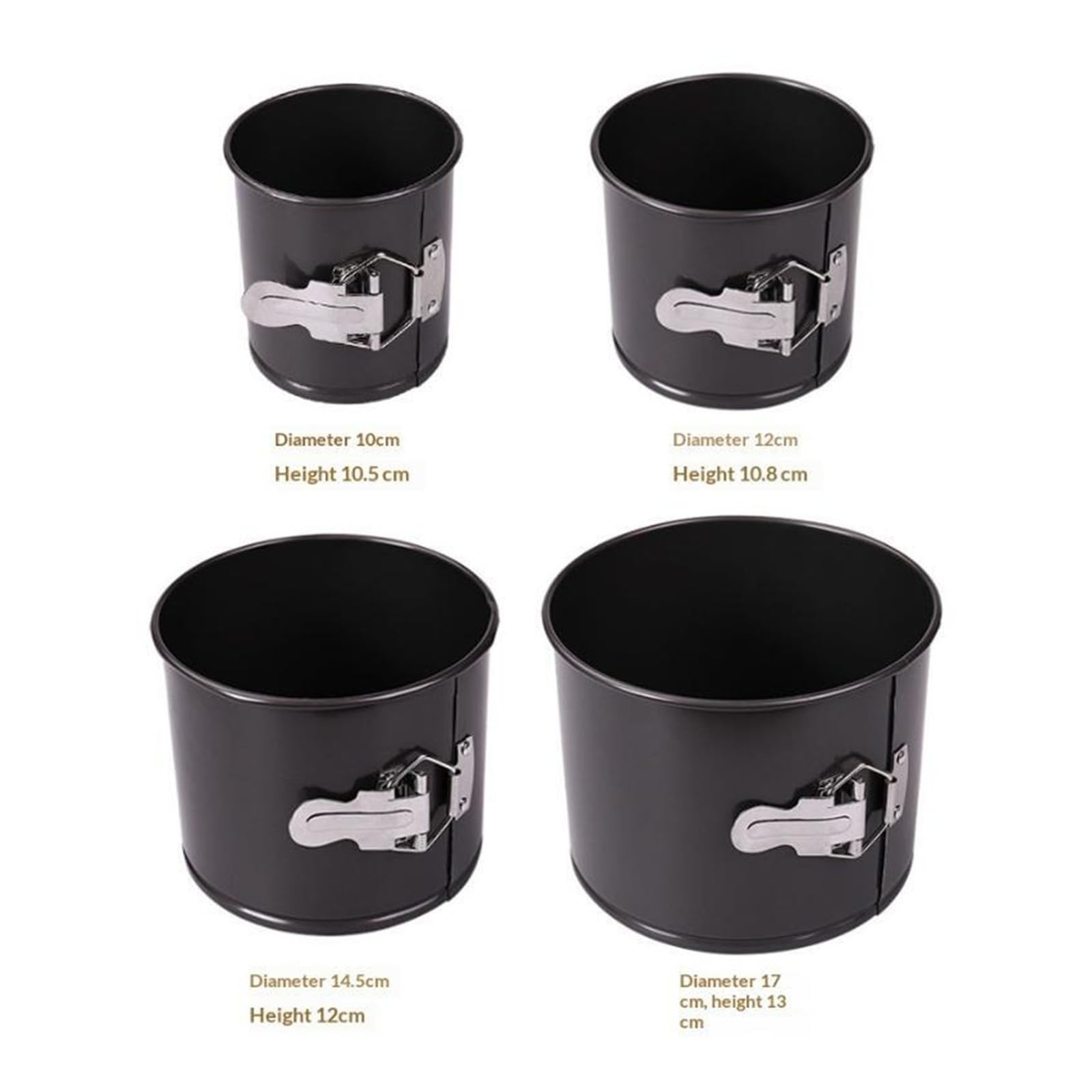 Abnehmbarer Boden, Küchenzubehör, Kohlenstoffstahl, Kuchenformen, runde Kuchenform, Ring, Backformen, Antihaft-Backform(14cm)