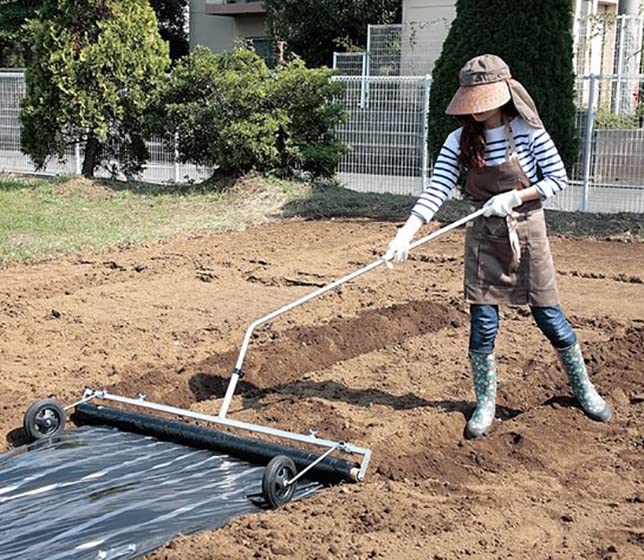 整備済 爪程度良く シート幅1m マルチ張り機 マルチャー マメトラ 5