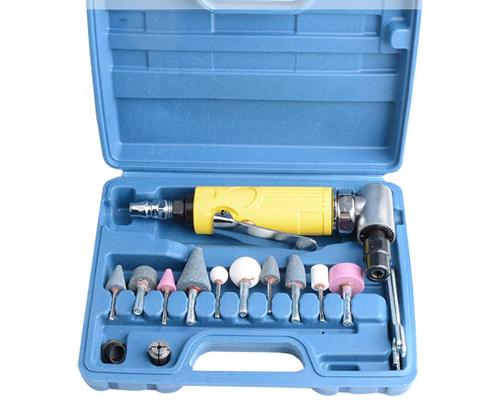 Pulidora neumática de aire - Kit de pulido rotativo con 10 cabezales de pulido para moldear metal y aluminio, ideal para pulir neumáticos