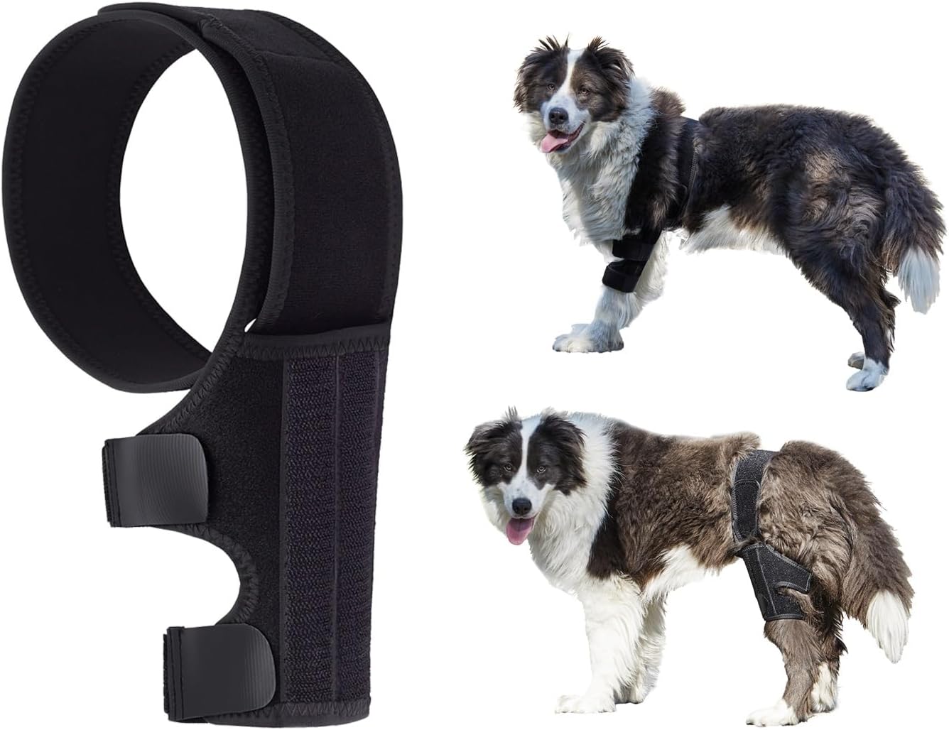Dog Knee Brace Support for Relieves Joint Pain?Dog Back Leg Braces for Torn Acl Hind Leg Adjustable Leg Support Bracket Universal Dog Knee Brace for Four Legs Reduce Joint Pain and Muscle Sore(Small)