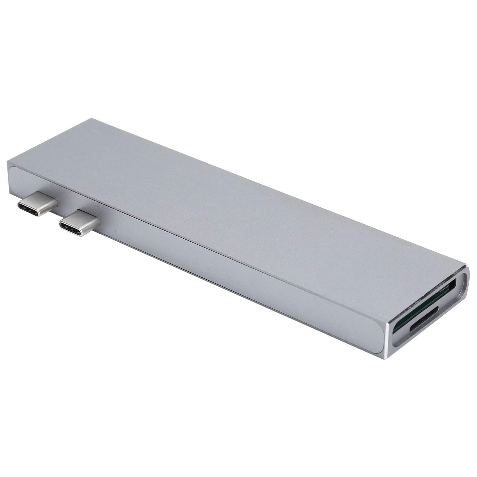 Adapter koncentratora USB C 7 w 1, koncentrator komputerowy z 2 portami USB 3.1, 2 porty HDMI, czytnik kart SD/TF, ładowanie PD, metalowy hub procesowy CNC do Pro Air, laptopa, komputera, do użytku