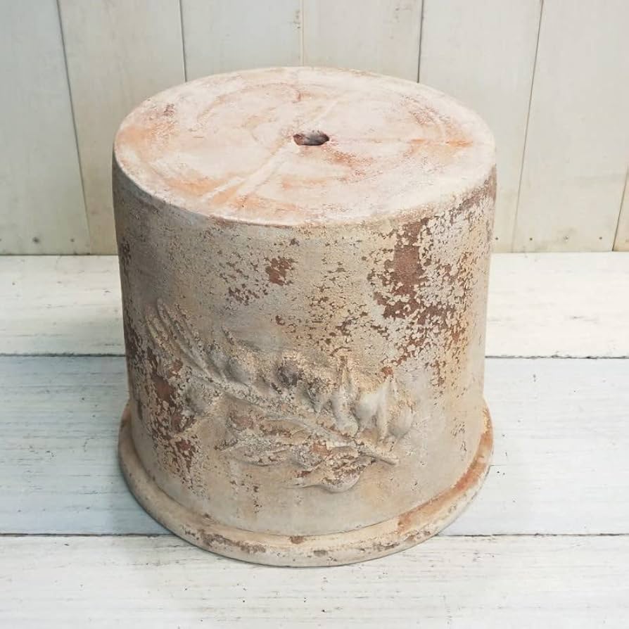 テラコッタ アンティーク調 直径50cm 高さ45cm オリーブ柄 植木鉢 陶器