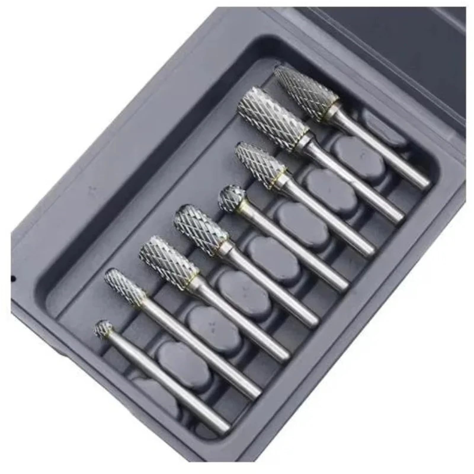 8pcs/set 1/4 Inch 6mm Shank Carbide Burr Bits Rotary Files CNC Engraving Tool Set For Power Tool