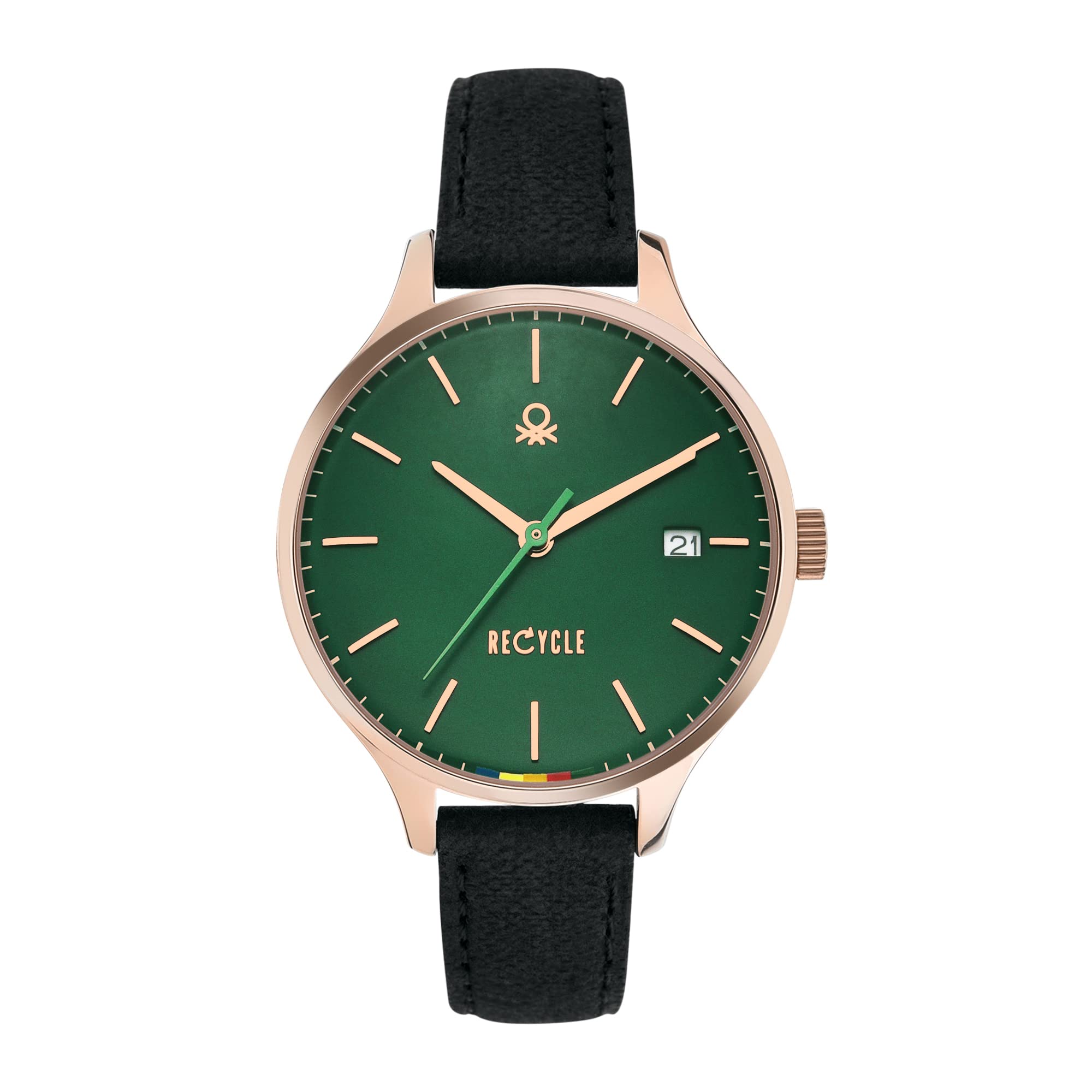 UNITED COLORS OF BENETTON Womens 36 mm Green Dial Vegan Strap Analogue Watch - UWUCL0102 (B0BQJB7FPX) Amazon Price History, Amazon Price Tracker