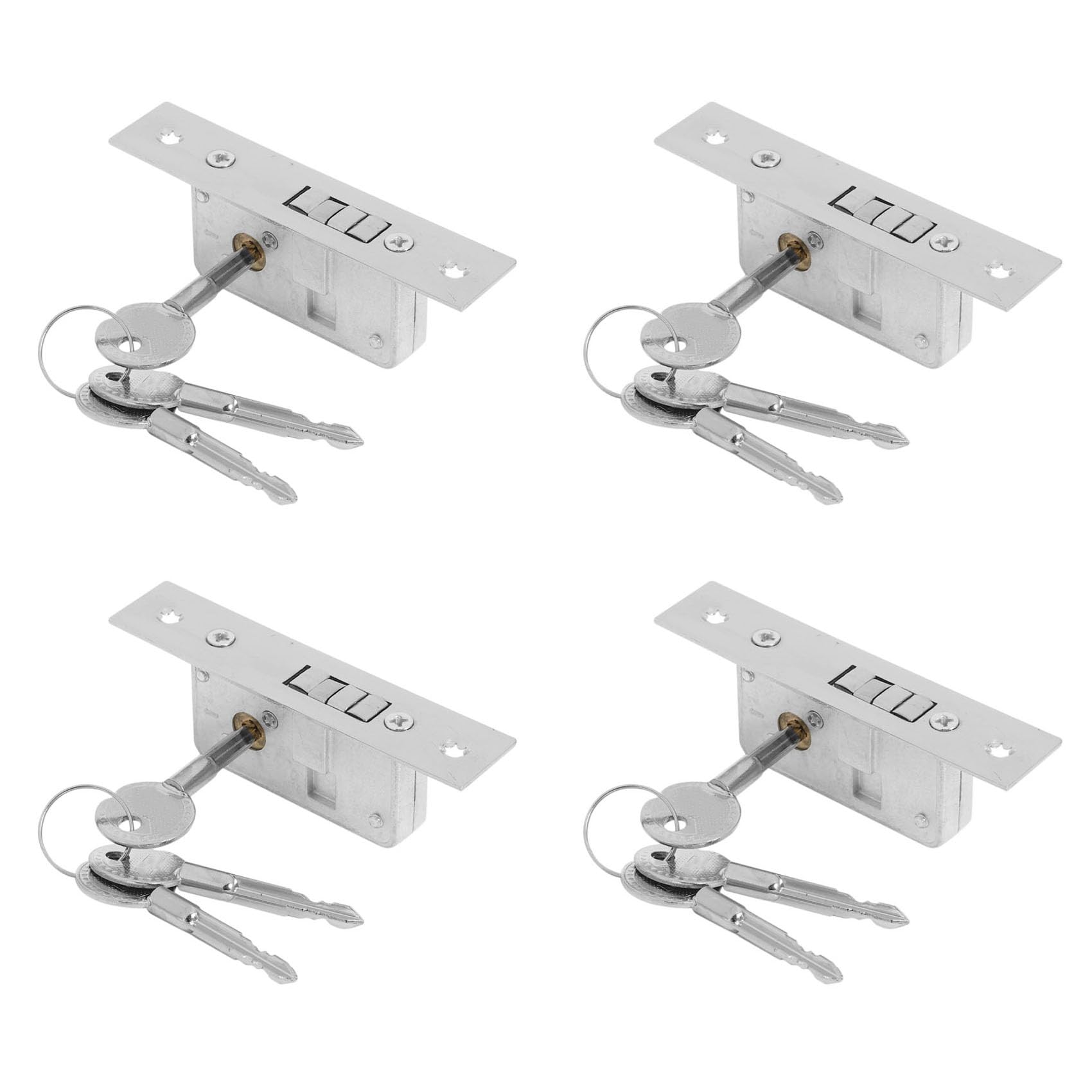 Jnchdghwa 4X /Door Lock, Sliding Door Hook Lock, Alloy Lock Body, Frame Glass Door, Sturdy, Door Hardware