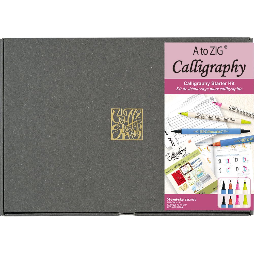 デミタス手書き Amazon.com: Kuretake A to ZIG Brush Lettering Starter Kit