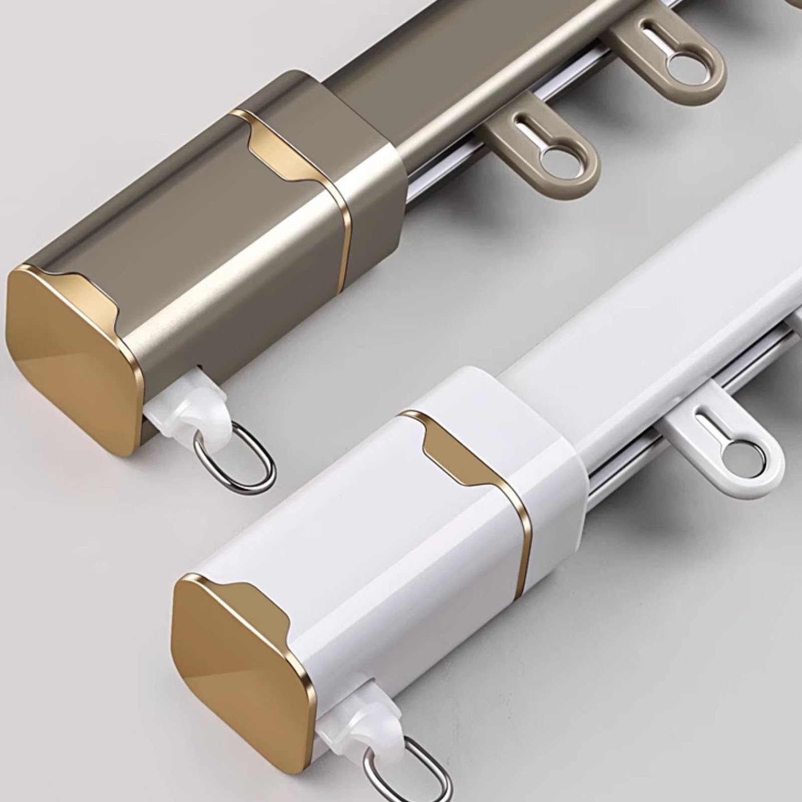 Binario per tenda in lega di alluminio ispessito, silenzioso, sistema monorotaia scorrevole, accessori per tende regolabili, lunghezza 1,8 m, perfetto per la decorazione di casa e ufficio