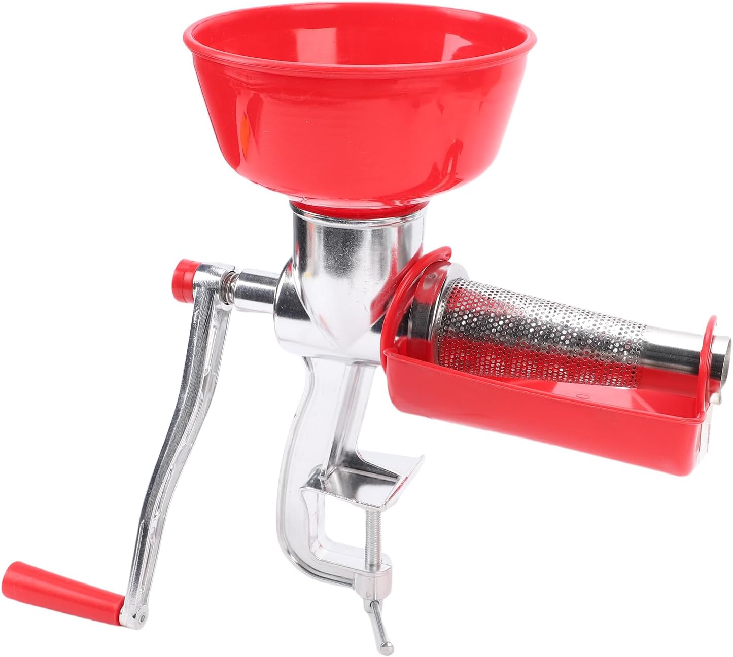 Jiawu Tomato Strainer, Aluminum Alloy Food Mill Manual Crank Operation, Tomato Press with 8 Accessories for Vegetables Ginger Fruits Sauce Making