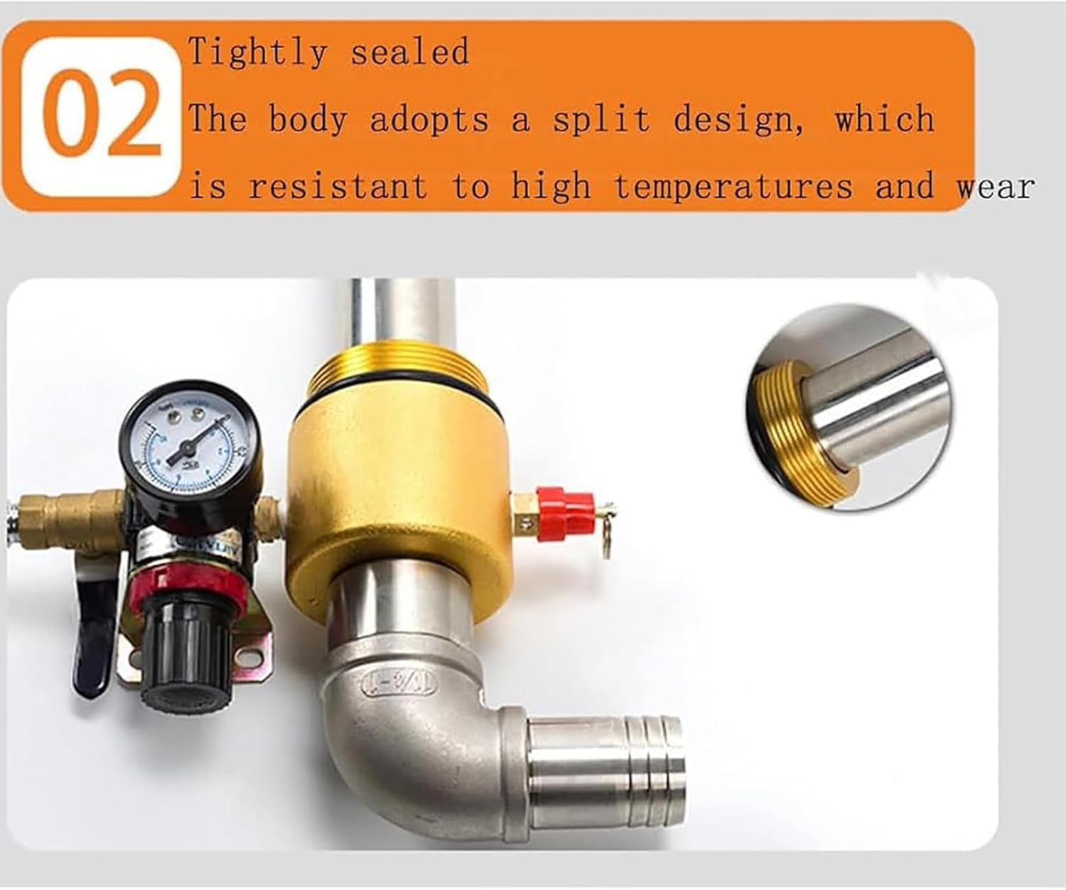 0.6-0.8Mpa Stainless Steel Pneumatic Chemical Pump, Air Operated Oil Transfer Pump with Pressure Gauge and Safety Valve, Speed: 130L/min, for Transporting Diesel, Engine Oil, Hydraulic Oil