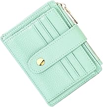 BTNEEU Homme Femme Porte Carte de Credit Cuir RFID Blocage Portefeuille Cuir Petit, Porte Carte Slim avec Poche à Monnaie, Petit Porte Monnaie Cuir avec 9 Emplacements de Carte