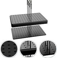 Vista 2 de 1 base de soporte de pintura y 1 cepillo de limpieza, 10 piezas de clip de cocodrilo de 7.3 pulgadas y 10 piezas de clip de cocodrilo de 5.9