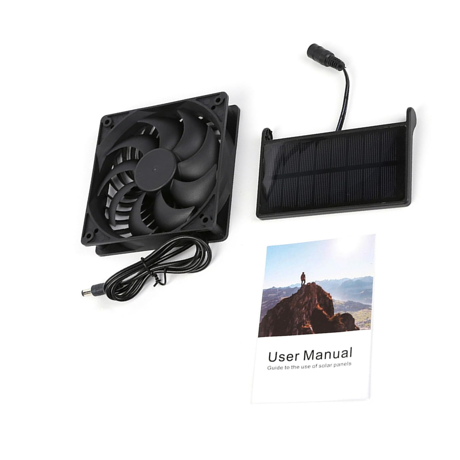3W Solar Panel Powered Exhaust Fan Cooling Ventilator Solar Exhaust Fan for Dog Chicken House Greenhouses Enduring Ventilation Shed for Greenhouses