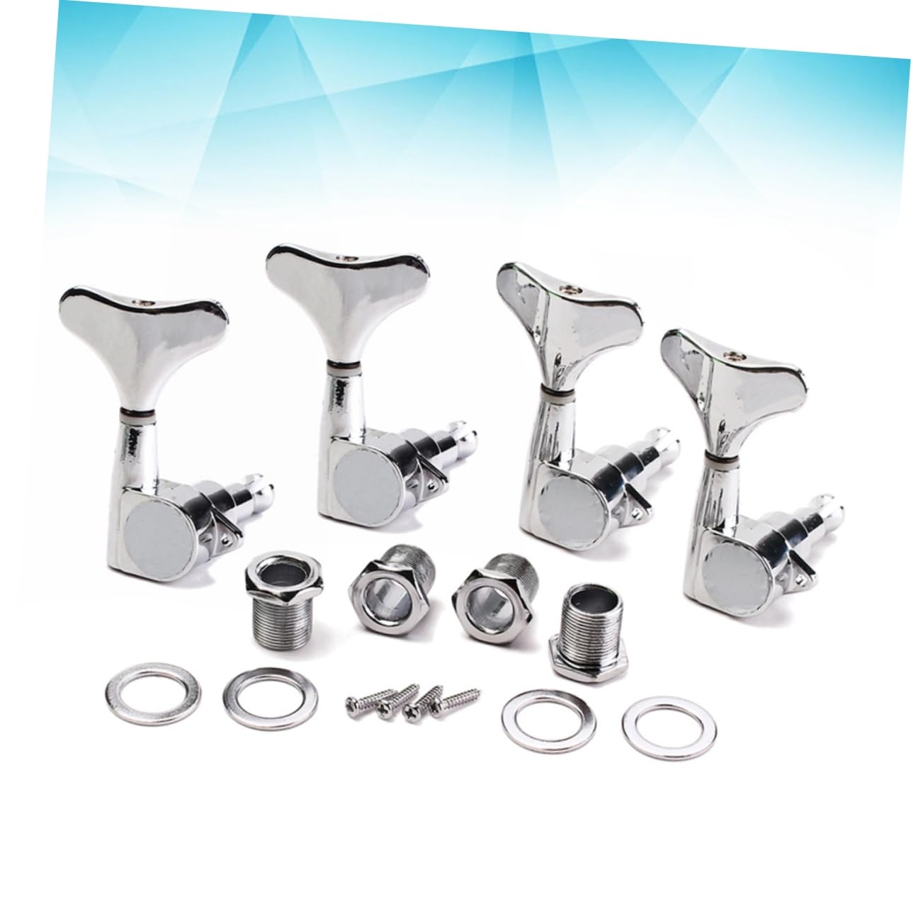 VANZACK Bass Guitar Tuning Pegs Machine Heads for Electric Acoustic Guitars Durable Construction Includes Ferrules Screws Replacement for Old Tuners