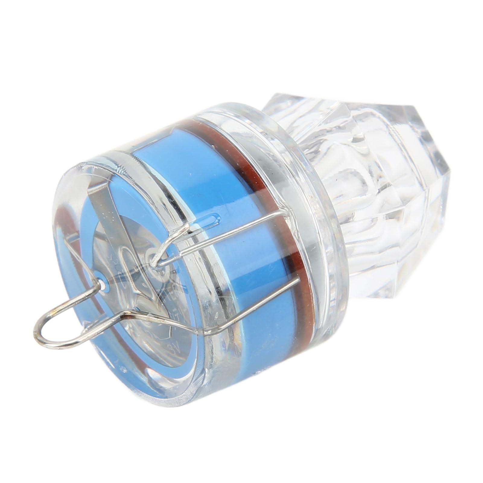 Fischköderlampe, Unterwasser-Licht, zieht Fische an, LED-Licht zieht Fische an, Blinklicht, leuchtend, Diamantform, praktisch, stoßfest, 5, blau