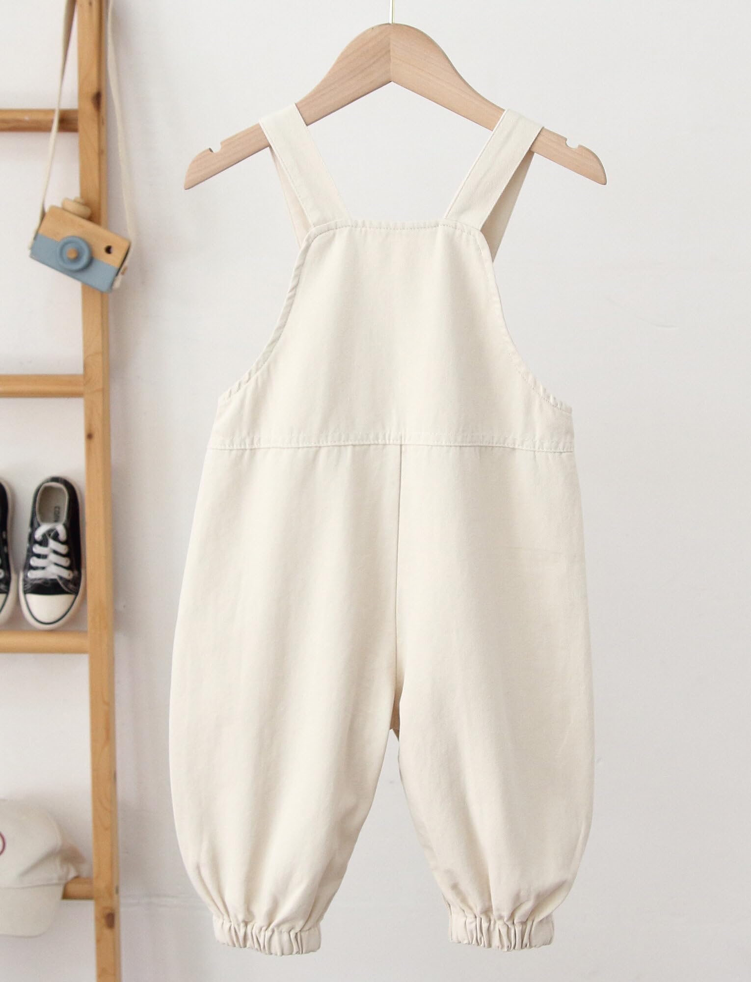 Happy Cherry Salopette Bambino Bimba Tuta di Jeans Estiva Bambini Unisex con Bottoni Bretelle Comodo Cotone Pagliaccetto Senza Maniche con Tasche 6 Mesi - 5 Anni