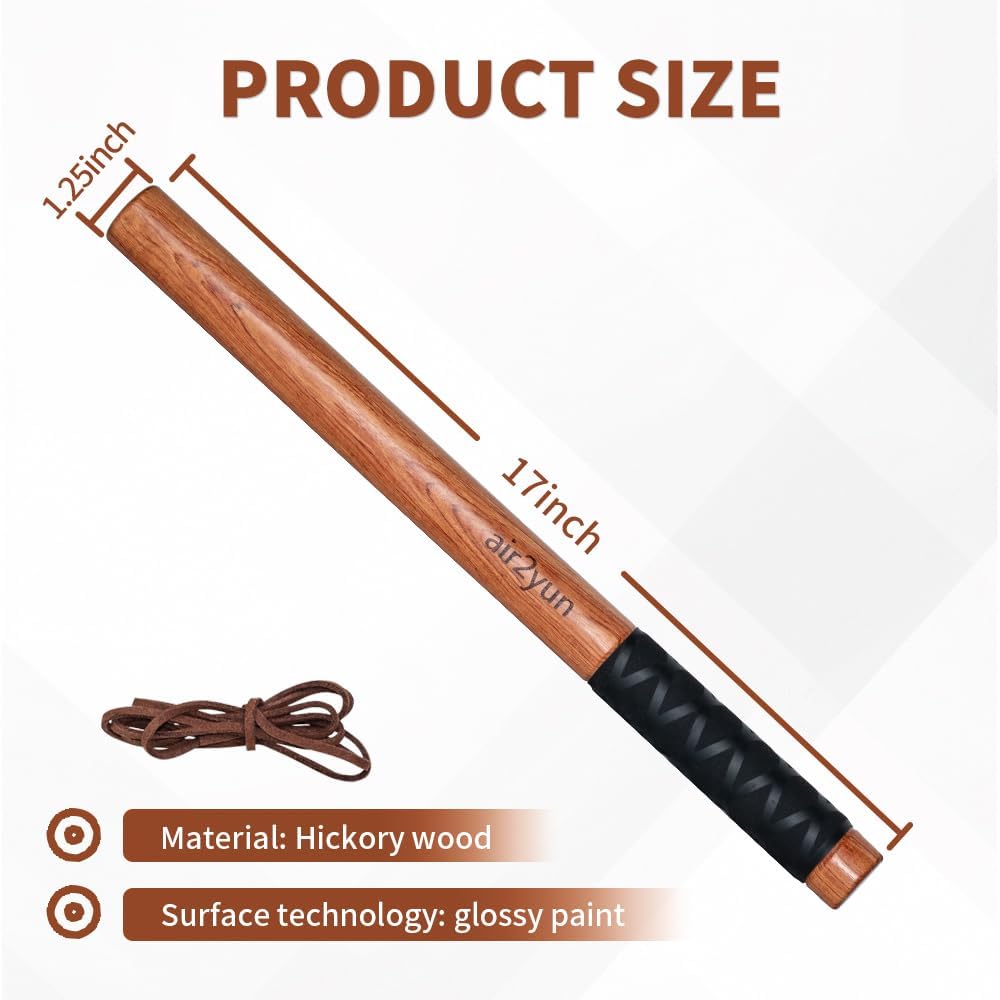 Wooden Tire Thumper, Fish Bat, Tire Knocker for Truckers, Trucker Tool for Checking Tire Pressure, Weighted Tire Checker Bat with Comfort Extra Grip, Idea Gift for Truck Drivers ( Natural Color )