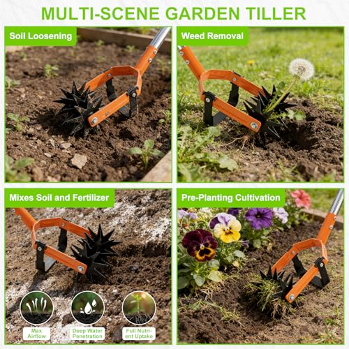 Herramienta de Jardín Cultivadora Rotativa 6" Acero miniatura 5