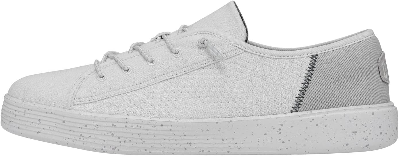 Hey Dude Cody Sport Mesh White Men's Size 12 | Men's Loafers | Men's Slip On Shoes | Comfortable & Light-Weight