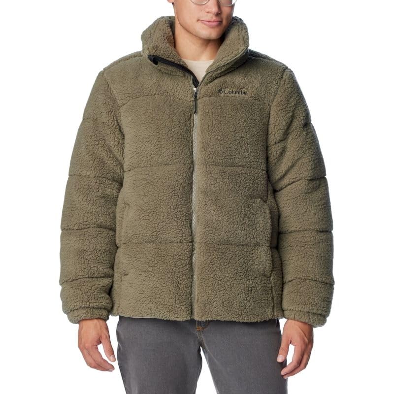 Veste Columbia Puffect Sherpa Homme en vert taille S blouson chaud doudoune