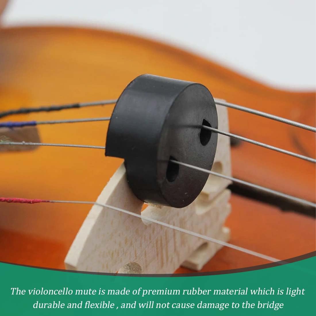 Sourdine Pour Violoncelle, Sourdine Circulaire Ronde En Caoutchouc De Pour Accessoire D'instruments De Musique Pour Violoncelle Noir