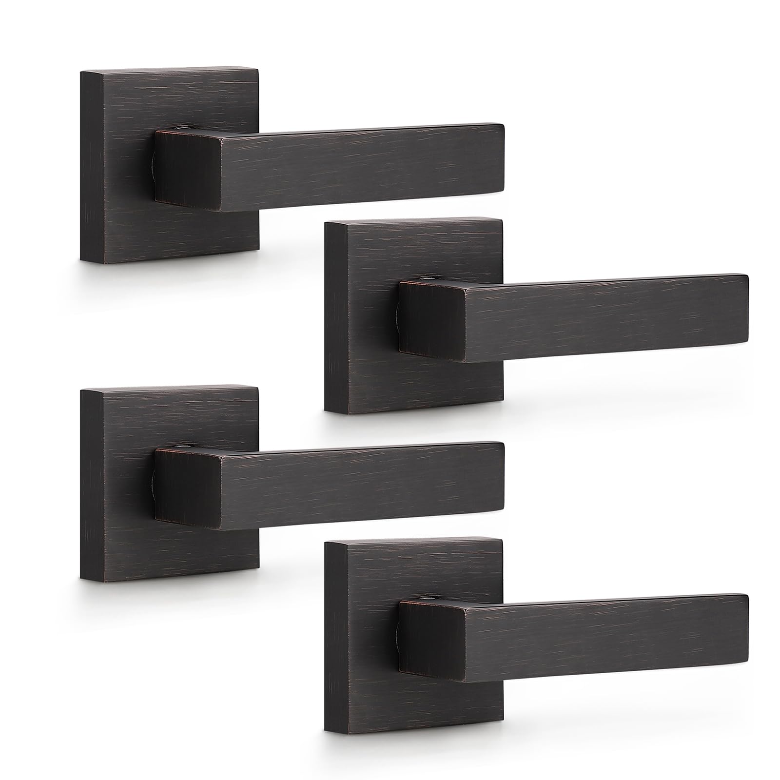 Brushed Nickel Keyed Door Handles - Secure & Stylish -26