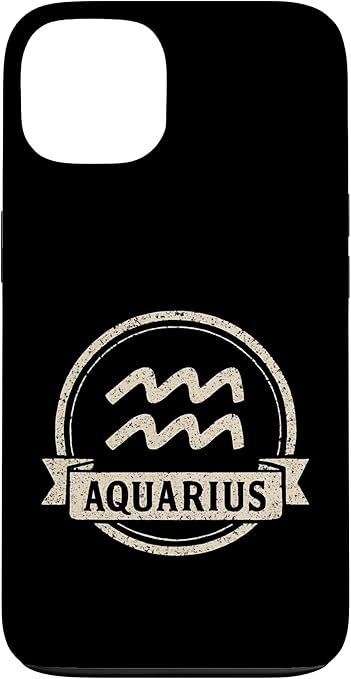 Aquarius Zodiac Retro Graphic Case for iPhone 13