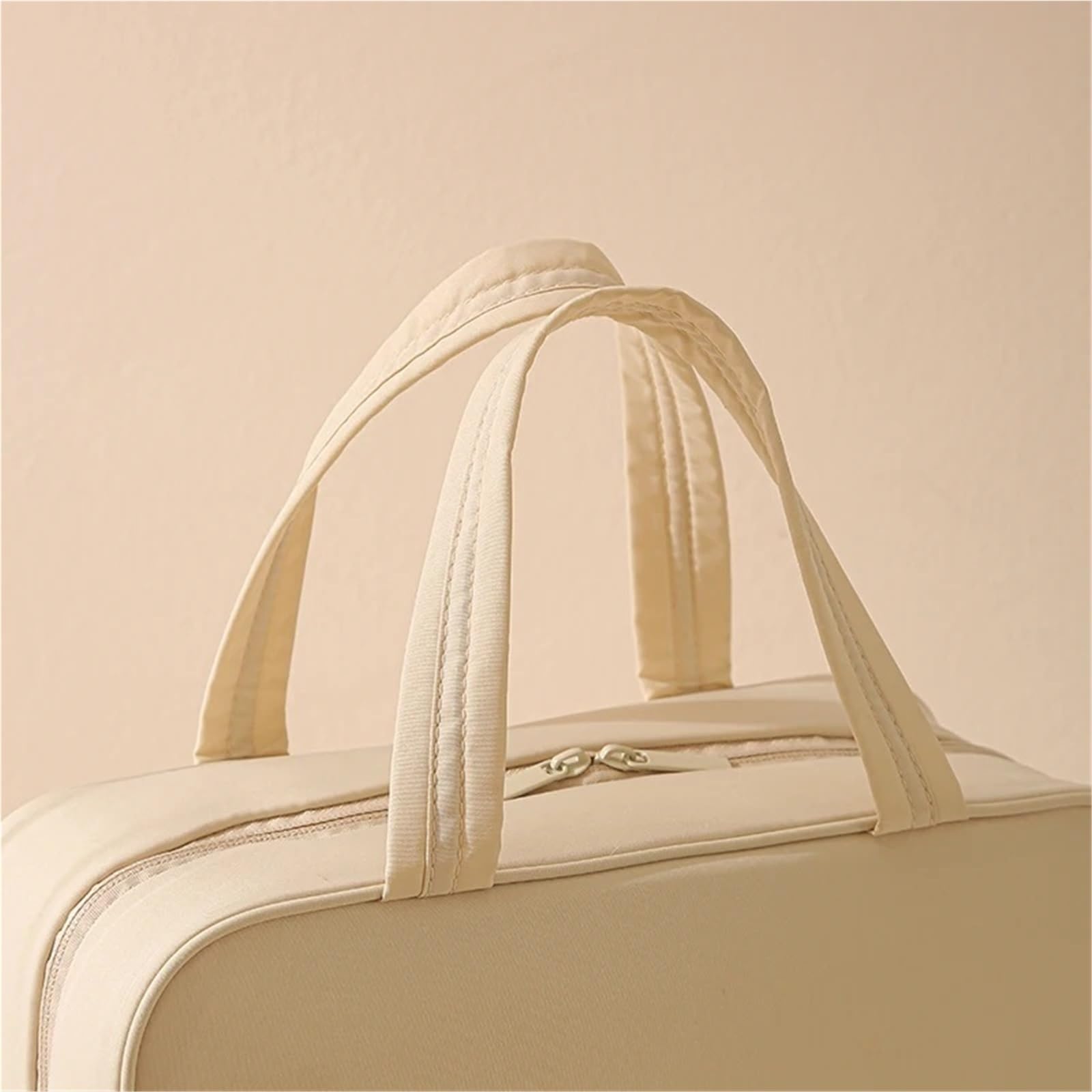 Borsa for cosmetici sospesa da 2 pezzi for donna, organizer portatile for trucco, borse toilette viaggio di grande capacità Per Viaggi(Langmu Black)