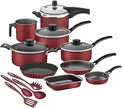 Jogo de Panelas 13 Peças Antiaderente com Panela de Pressão