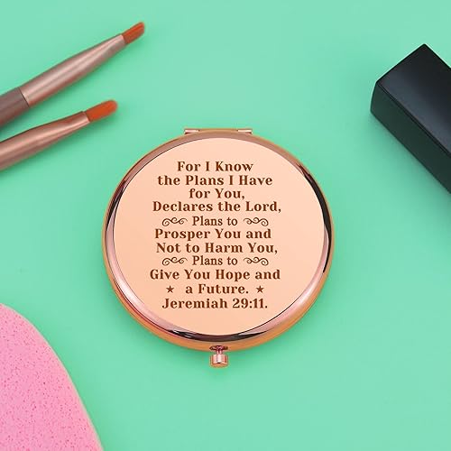 Miniatura 5 de Regalos cristianos para mujeres, regalos inspiradores para niñas, espejo de maquillaje compacto para amiga, hermana, versículo de la Biblia, regalo