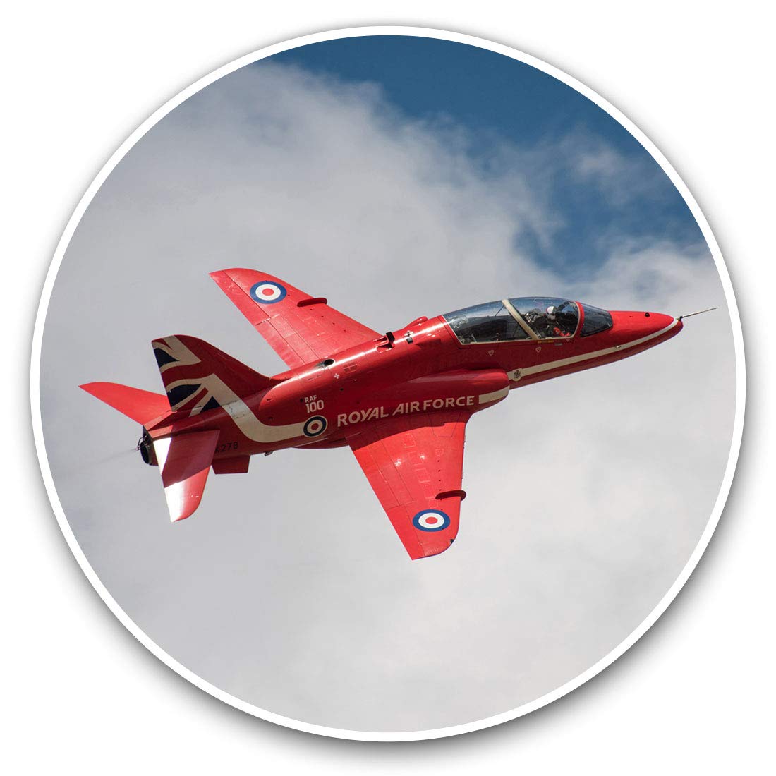 Destination Vinyl Ltd Red Arrows Plane Raf 14551 Vinyl Stickers (Set Of 2) 7.5Cm - Red Arrows Plane Raf #14551