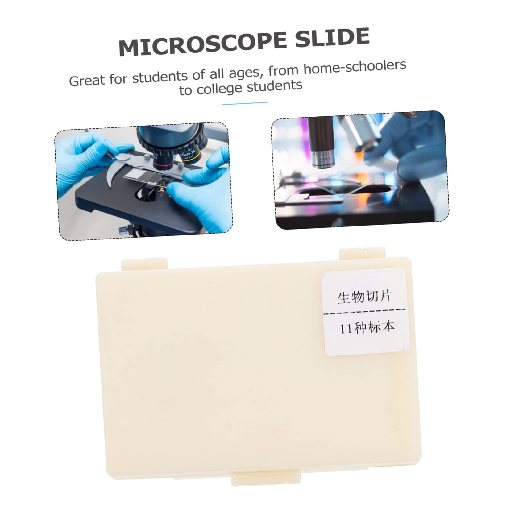 CIYODO Microscope Slides Set Object Slides for Laboratory Glass Material Non-Slip Edges Suitable for Microscopes