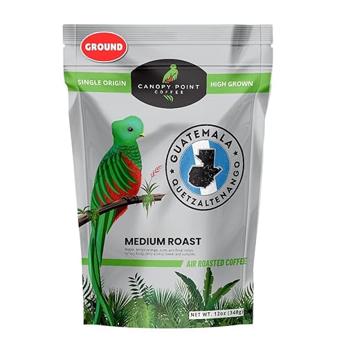 Canopy Point Coffee - Guatemala tostado medio - Recién molido, origen único, café tostado al aire especial en lotes pequeños, tostado medio gourmet,