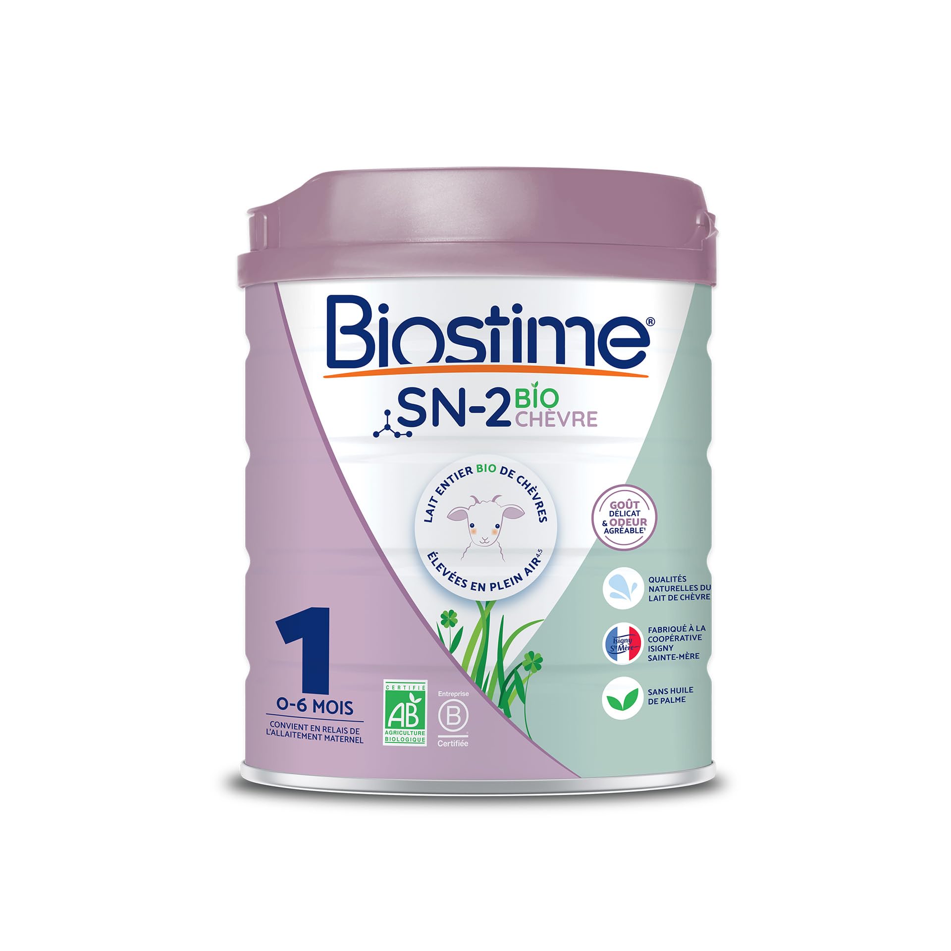 Biostime SN-​2 Bio Lait infantile en poudre à base de lait de Chèvre 1er Âge de 0 à 6 Mois 800g