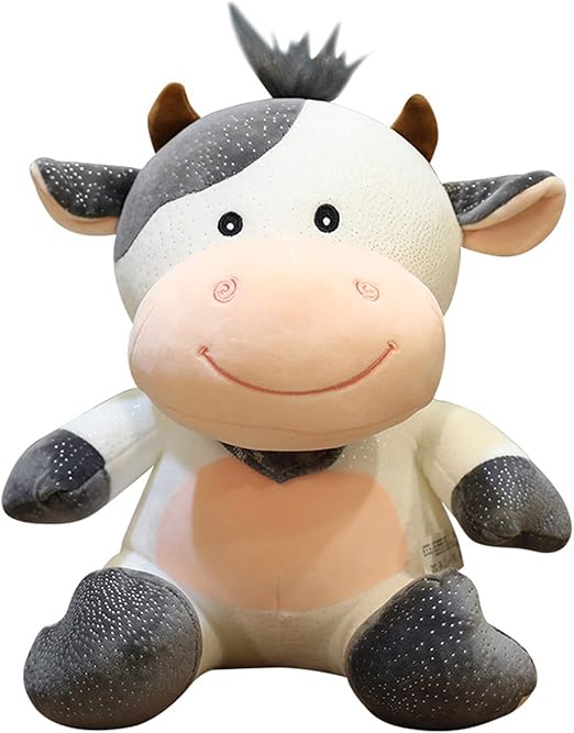 Amazon Co Jp かわいい牛人形ぬいぐるみ牛人形寝枕ぬいぐるみ動物ぬいぐるみおもちゃお手入れが簡単子供男の子女の子漫画寝枕クッション 23cm おもちゃ
