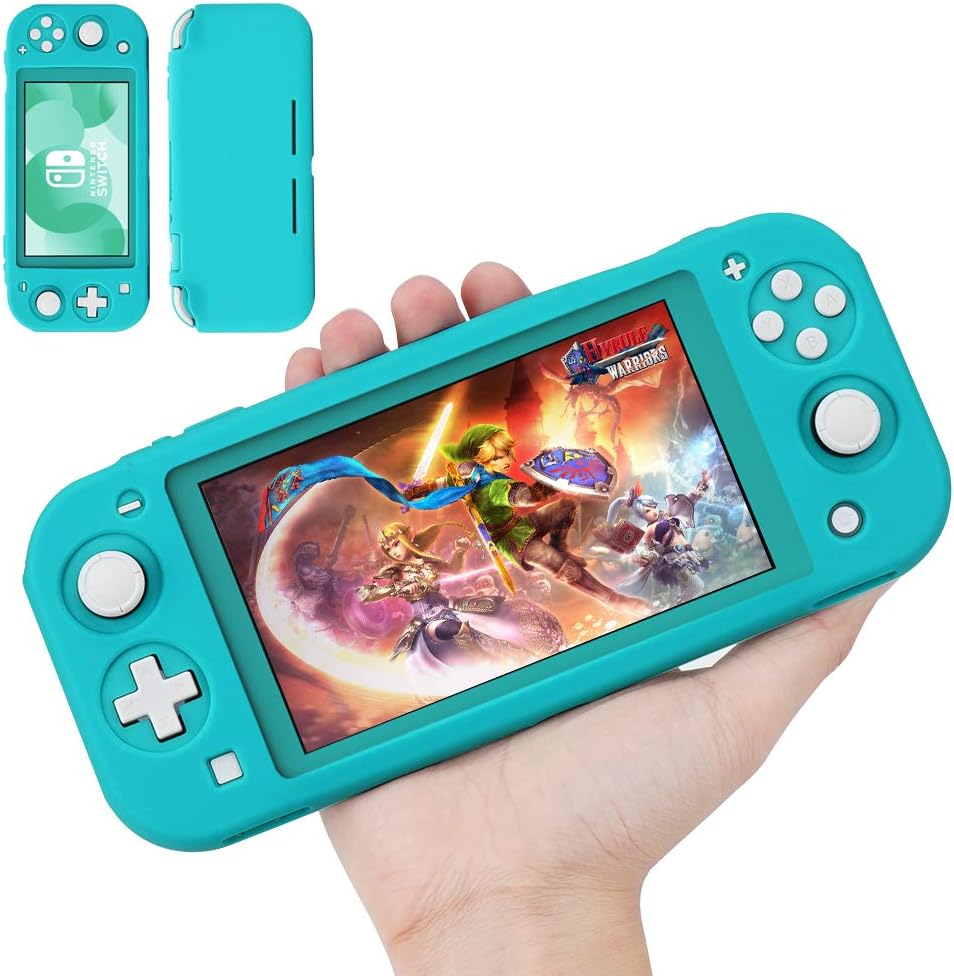 Silicone Case for Switch Lite, KIWI design Soft Silicone Anti-Slip Shockproof Protective Cover Case with Full Protection Body for Switch Lite 2019(Turquoise)