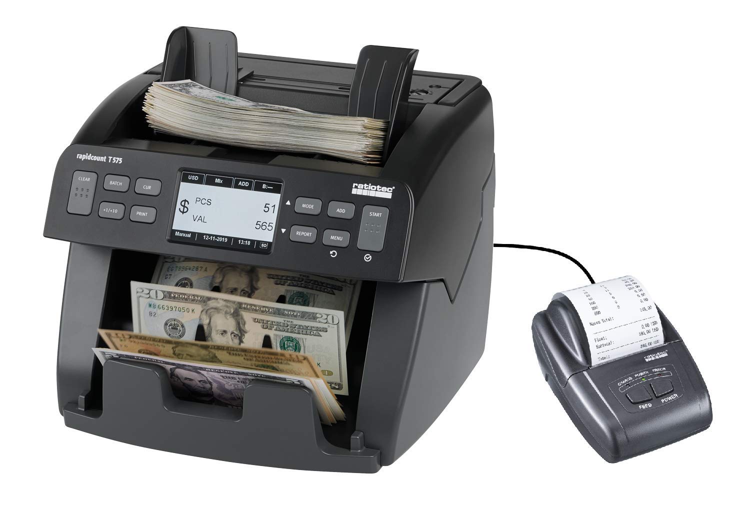 Buy Ratiotec Rapidcount T 575 MixedDenomination Bill Counter w/RTP 300