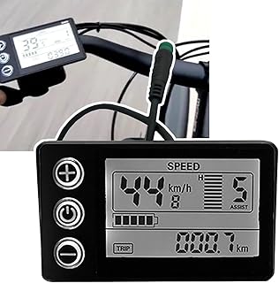 Velocímetro De Bicicleta, 24v 36v 48v Painel De Controle De Display Lcd De Bicicleta Elétrica, Odômetro De Equitação, Com Plugue à Prova D'água E Display Lcd