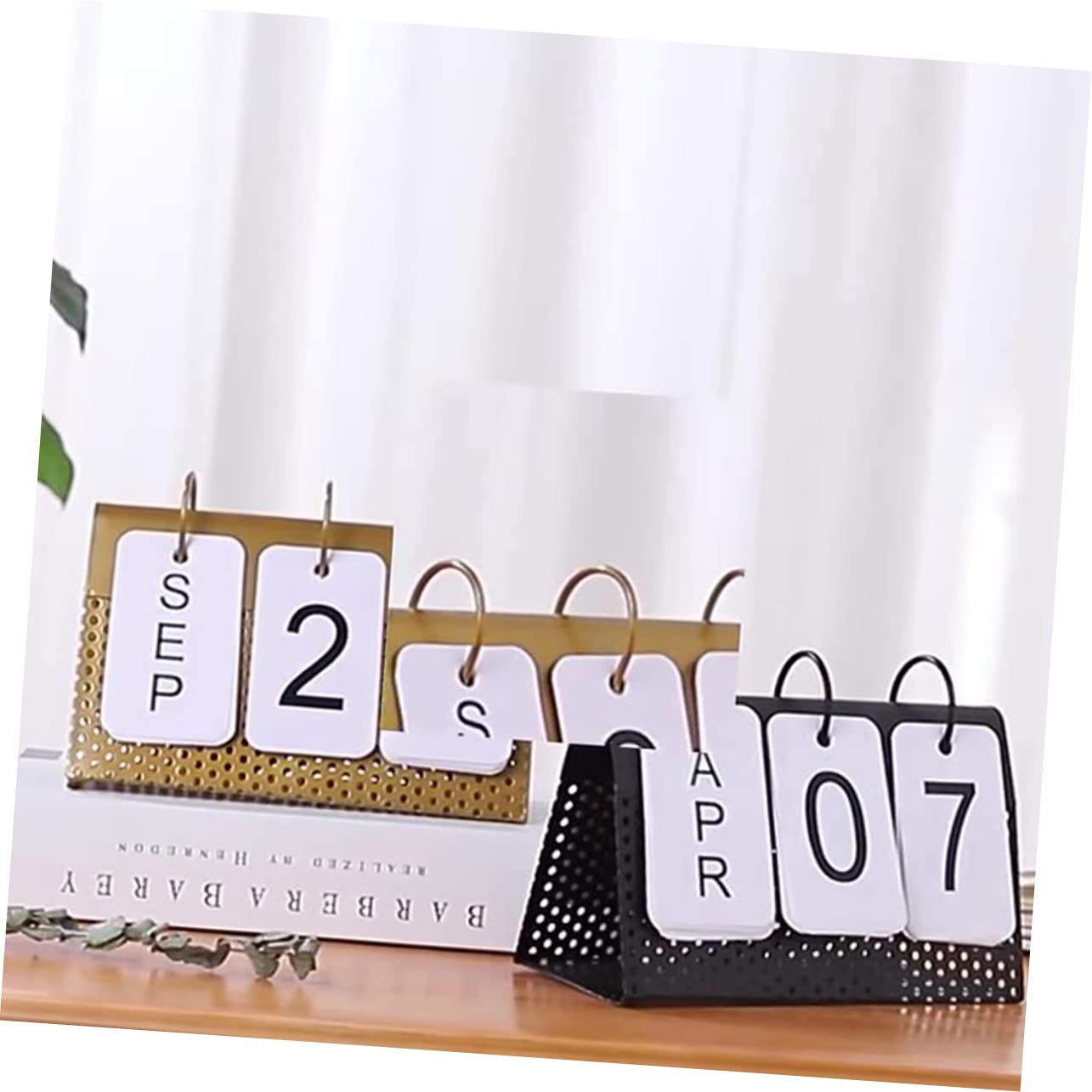 Lurrose 5stücke Metall Tischkalender Minimalistischer -kalender Für Schreibtisch Und Büro Eisenkonstruktion Drehbar Stilvolles Für Zuhause Und Arbeitsplatz