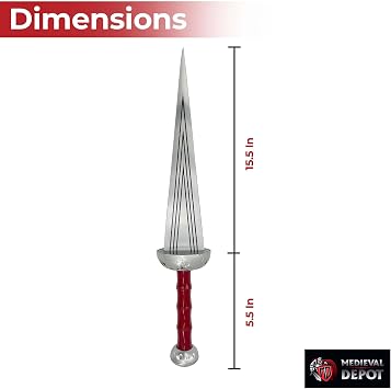 MedievalDepot Seven Deadly Sins Nanatsu Sword - Overall 29 - Engraved Metal Blade - Red Ergonomic Handle - Collector's Display