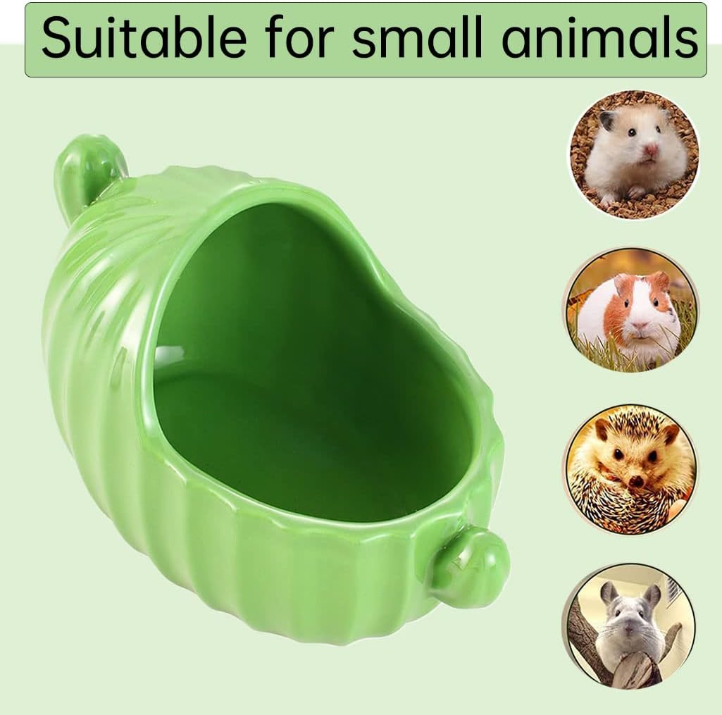 Ceramic Hamster Hideout, Hamster Hut Hideout Habitat Decor， Adorable Bathtub Shape Hamster House and Habitats Cool Bed Ideal for All Season， Suitable for Gerbils Hamsters Mice Mini Animals