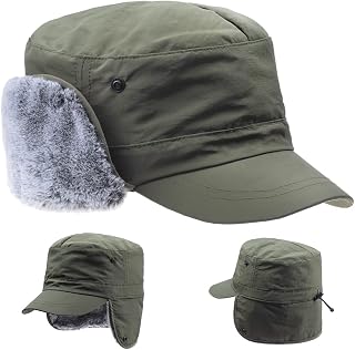 Winter Waterproof Cadet Cap Trapper Aviator Pilot Trucker Hat Earflaps Hunting Elmer Hunter