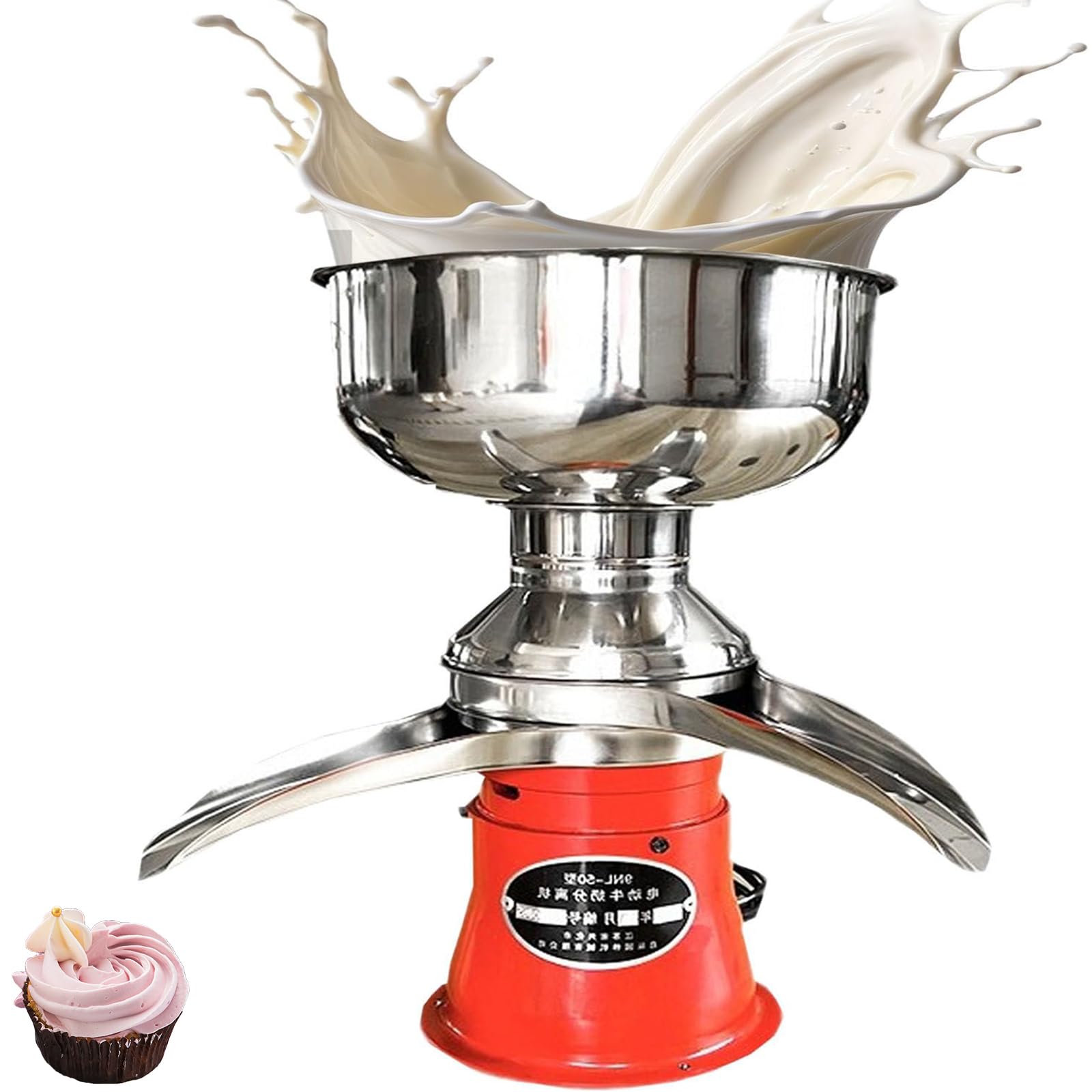 Séparateur de lait centrifuge 50L/H en acier inoxydable avec bol 5L pour ferme