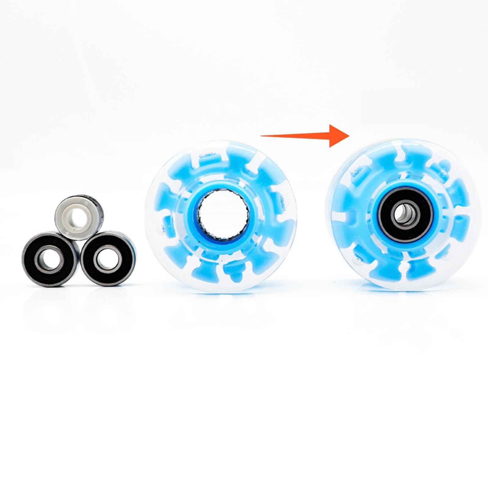 Ruedas de repuesto para quads skate con rodamiento patín ruedas de patín desgaste resistente para doble fila luces del monopatín con rueda de patín