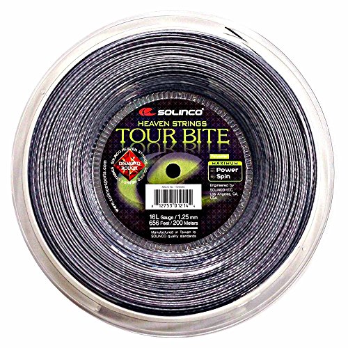 Solinco Tour Bite Diamond Rough Tennis String Reel-16L-Silver
