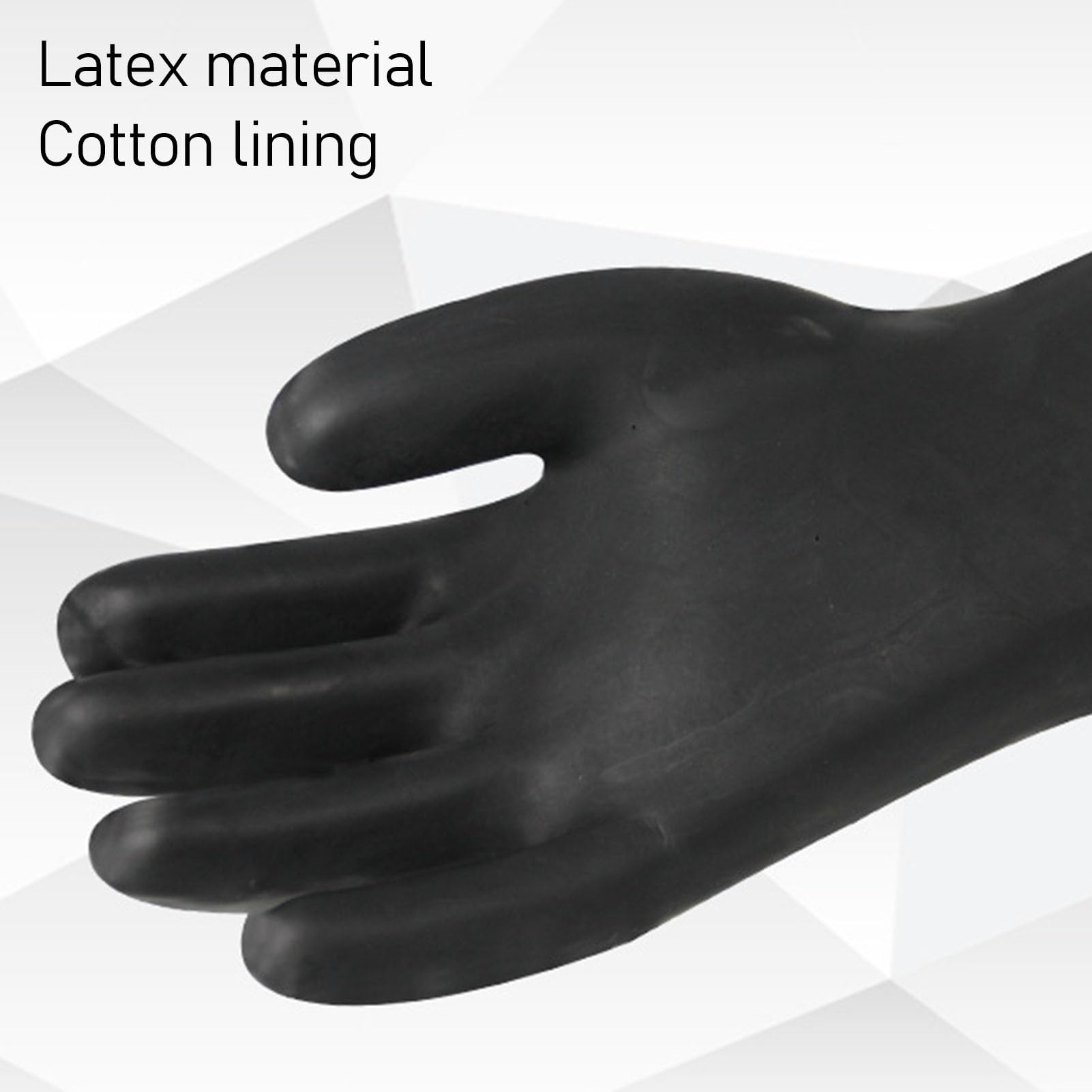 Gants de Sablage, Gants en Latex de 65 Cm pour Travaux de sécurité et de Protection au Sablage, pour Cabine de au Jet de Sable